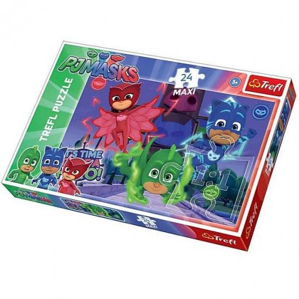 Puzzle Maxi 24 el. Ukryci bohaterowie - PJ Masks