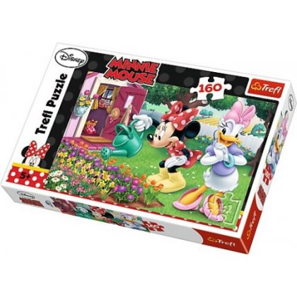 Puzzle 160 el. Podlewanie kwiatków - Disney Minnie