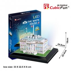 Puzzle 3D Biały Dom LED