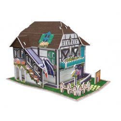 Puzzle 3D Domki Świata Francja FLOWER SHOP