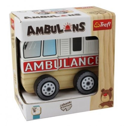 Drewniane autko - Ambulance