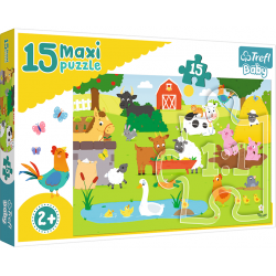 Puzzle Maxi 15 el. - Zwierzęta na wsi