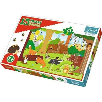 Puzzle Maxi 15 el. - Zwierzęta w lesie