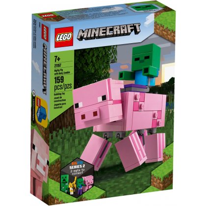 LEGO 21157 Minecraft BigFig — Świnka i mały zombie