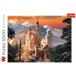 Puzzle 3000 el.Zimowy Zamek Neuschwanstein, Niemcy
