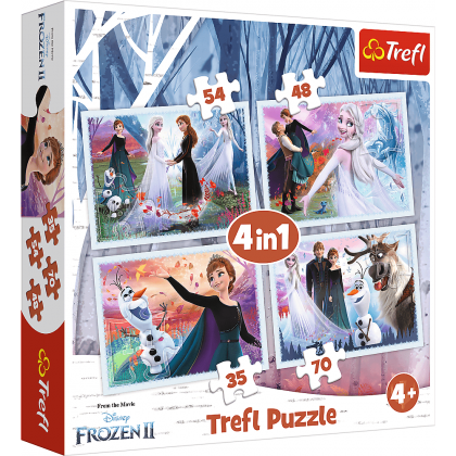 Puzzle 4w1 W magicznym lesie Trefl 34344