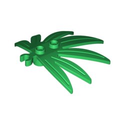 LEGO PART 10884 Plant, Leaves 6 x 5 Swordleaf with Clip (thick open O clip)