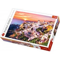 Puzzle 1000 el. Zachód słońca nad Santorini