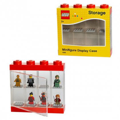 Pojemnik LEGO na minifigurki 8 szt. czerwony