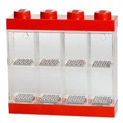 Pojemnik LEGO na minifigurki 8 szt. czerwony