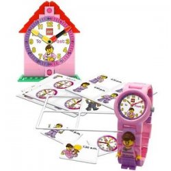 LEGO 9005039 Time Teacher Watch Pink With Minifigure Link and Buildable Clock